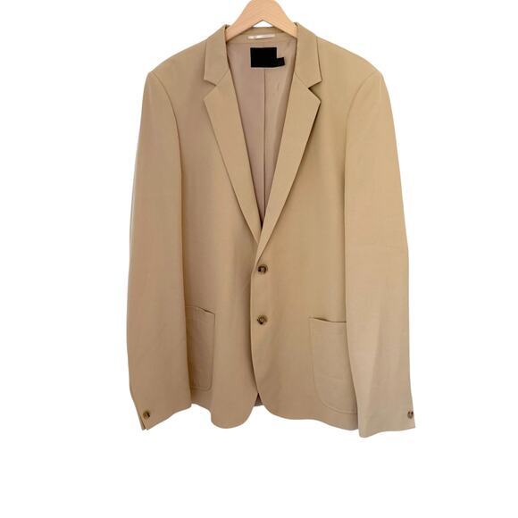 ASOS DESIGN Men's Blazer 46 XLong Tall Beige Tan Lyocell Suit Jacket - Picture 1 of 5
